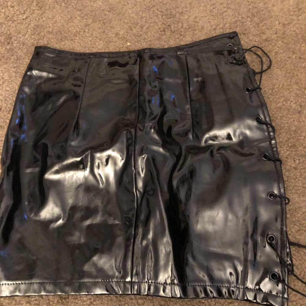 Danielle Guizio leather skirt